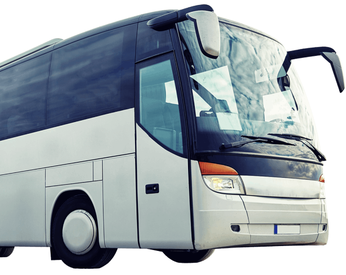 Our motor coach seats 56 passengers and is fully equipped with state-of-the-art amenities including (but not limited to): Wi-Fi Electrical outlets for every seat! Six DVD screens Window shades Footrests Restroom Seatbelts